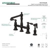 image:imageKingston Brass KS7271ALBS Kitchen Faucet with Side Sprayer Polished ChromeMatte Black