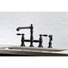 image:imageKingston Brass KS7271ALBS Kitchen Faucet with Side Sprayer Polished ChromeMatte Black