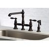 image:imageKingston Brass KS7271ALBS Kitchen Faucet with Side Sprayer Polished ChromeOil Rubbed Bronze