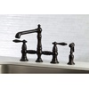 image:imageKingston Brass KS7271ALBS Kitchen Faucet with Side Sprayer Polished ChromeOil Rubbed Bronze
