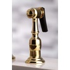 image:imageKingston Brass KS7271ALBS Kitchen Faucet with Side Sprayer Polished ChromePolished Brass