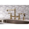 image:imageKingston Brass KS7271ALBS Kitchen Faucet with Side Sprayer Polished ChromePolished Brass