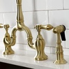 image:imageKingston Brass KS7752BALBS Heirloom Bridge Kitchen Faucet with Brass Sprayer Polished BrassBrushed Brass