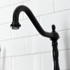 image:imageKingston Brass KS7752BALBS Heirloom Bridge Kitchen Faucet with Brass Sprayer Polished BrassMatte Black