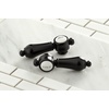image:imageKingston Brass KS7752BALBS Heirloom Bridge Kitchen Faucet with Brass Sprayer Polished BrassMatte Black