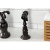 image:imageKingston Brass KS7757TXBS French Country Bridge Kitchen Faucet with Brass Sprayer Brushed BrassOil Rubbed Bronze