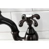 image:imageKingston Brass KS7757TXBS French Country Bridge Kitchen Faucet with Brass Sprayer Brushed BrassOil Rubbed Bronze