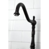 image:imageKingston Brass KS7757TXBS French Country Bridge Kitchen Faucet with Brass Sprayer Brushed BrassOil Rubbed Bronze