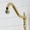 image:imageKingston Brass KS7757TXBS French Country Bridge Kitchen Faucet with Brass Sprayer Brushed BrassPolished Brass