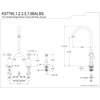 image:imageKingston Brass KS7797BALBS Heirloom Bridge Kitchen Faucet with Brass Sprayer Brushed BrassAntique Brass