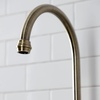 image:imageKingston Brass KS7797BALBS Heirloom Bridge Kitchen Faucet with Brass Sprayer Brushed BrassMatte Black