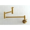 image:imageKingston Brass KS810ZXAC Millennium Wall Mount Pot Filler Kitchen Faucet Antique CopperBrushed Brass
