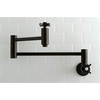 image:imageKingston Brass KS810ZXAC Millennium Wall Mount Pot Filler Kitchen Faucet Antique CopperMatte Black