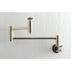 image:imageKingston Brass KS810ZXAC Millennium Wall Mount Pot Filler Kitchen Faucet Antique CopperPolished Nickel