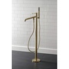 image:imageKingston Brass KS8137DPL Paris Freestanding Tub Faucet with Hand Shower Brushed BrassBrushed Brass