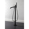image:imageKingston Brass KS8137DPL Paris Freestanding Tub Faucet with Hand Shower Brushed BrassMatte Black