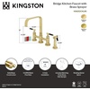 image:imageKingston Brass KS8252CKLBS Kaiser Bridge Kitchen Faucet with Brass Side Sprayer Polished Brass