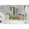 image:imageKingston Brass KS8252CKLBS Kaiser Bridge Kitchen Faucet with Brass Side Sprayer Polished Brass