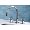 image:imageKingston Brass KS8721DXLS Widespread Kitchen Faucet Polished ChromeBrushed Nickel