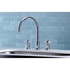 image:imageKingston Brass KS8721DXLS Widespread Kitchen Faucet Polished ChromePolished Chrome