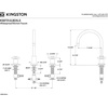 image:imageKingston Brass KS8721DXLS Widespread Kitchen Faucet Polished ChromePolished Chrome