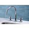image:imageKingston Brass KS8721DXLS Widespread Kitchen Faucet Polished ChromePolished Chrome