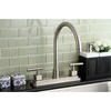 image:imageKingston Brass KS8792CQLLS Claremont Centerset Kitchen Faucet Polished BrassBrushed Nickel