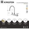 image:imageKingston Brass KS8792CQLLS Claremont Centerset Kitchen Faucet Polished BrassPolished Chrome