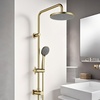 image:imageKingston Brass KSG2398D Concord Wall Mount Rain Drop Shower System with Hand Shower Brushed NickelBrushed Brass