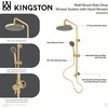 image:imageKingston Brass KSG2398D Concord Wall Mount Rain Drop Shower System with Hand Shower Brushed NickelMatte Black
