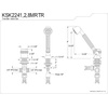image:imageKingston Brass KSK2241ARTR Deck Mount Hand Shower with Diverter for Roman Tub Faucet Polished ChromePolished Brass