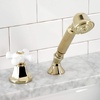 image:imageKingston Brass KSK4305PXTR Deck Mount Hand Shower with Diverter for Roman Tub Faucet Oil Rubbed BronzePolished Brass