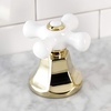 image:imageKingston Brass KSK4305PXTR Deck Mount Hand Shower with Diverter for Roman Tub Faucet Oil Rubbed BronzePolished Brass