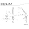 image:imageKingston Brass KSK5362FLTR Deck Mount Hand Shower with Diverter for Roman Tub Faucet Polished BrassOil Rubbed Bronze