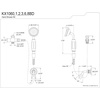 image:imageKingston Brass KX1062BD Victorian Hand Shower Kit Polished Brass