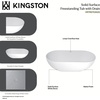 image:imageKingston Brass VRTRS653123 Aqua Eden 65Inch Solid Surface Stone Freestanding Oval Tub with Drain 641516 inch L x 30516 inch W x 2078 inch D Matte White70116 inch L x 3458 inch W x 20116 inch D