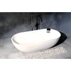 image:imageKingston Brass VRTRS653123 Aqua Eden 65Inch Solid Surface Stone Freestanding Oval Tub with Drain 641516 inch L x 30516 inch W x 2078 inch D Matte White70116 inch L x 3458 inch W x 20116 inch D