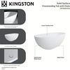 image:imageKingston Brass VRTRS653123 Aqua Eden 65Inch Solid Surface Stone Freestanding Oval Tub with Drain 641516 inch L x 30516 inch W x 2078 inch D Matte White641516 inch L x 30516 inch W x 2078 inch D