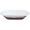 image:imageVCTPN632717 63Inch Cast Iron Oval DropIn Tub with Center Drain White