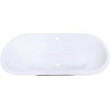image:imageVCTPN632717 63Inch Cast Iron Oval DropIn Tub with Center Drain White