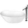 image:imageAqua Eden 59Inch Acrylic Freestanding Tub with Faucet Combo WhitePolished ChromeWhiteOil Rubbed Bronze