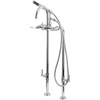 image:imageAqua Vintage CCK8107DL Concord Freestanding Tub Faucet with Supply Line Stop Valve Brushed BrassPolished Chrome