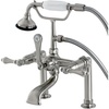 image:imageKingston Brass AE103T5 Aqua Vintage 7 in Spout Reach Deck Mount Clawfoot Tub Faucet Oil Rubbed BronzeBrushed Nickel