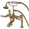 image:imageKingston Brass AE108T1 Aqua Vintage 7 in Spout Reach Deck Mount Clawfoot Tub Faucet Polished ChromePolished Brass