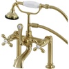 image:imageKingston Brass AE109T0 Auqa Vintage Deck Mount Clawfoot Tub Faucet Matte BlackBrushed Brass