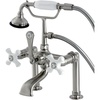 image:imageKingston Brass AE112T1 Aqua Vintage 7 in Spout Reach Deck Mount Clawfoot Tub Faucet Polished ChromeBrushed Nickel