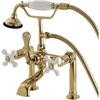 image:imageKingston Brass AE112T1 Aqua Vintage 7 in Spout Reach Deck Mount Clawfoot Tub Faucet Polished ChromePolished Brass