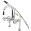 image:imageKingston Brass AE8407CG Fuller 7Inch Deck Mount Clawfoot Tub Faucet Brushed BrassPolished Chrome