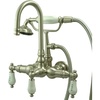 image:imageKingston Brass CC10T1 Vintage Leg Tub Filler with Hand Shower 434Inch Polished ChromeBrushed Nickel