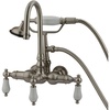 image:imageKingston Brass CC12T1 Vintage Leg Tub Faucet with Hand Shower 458Inch Polished ChromeBrushed Nickel